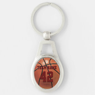 Basketboll Ovalt Silverfärgad Nyckelring