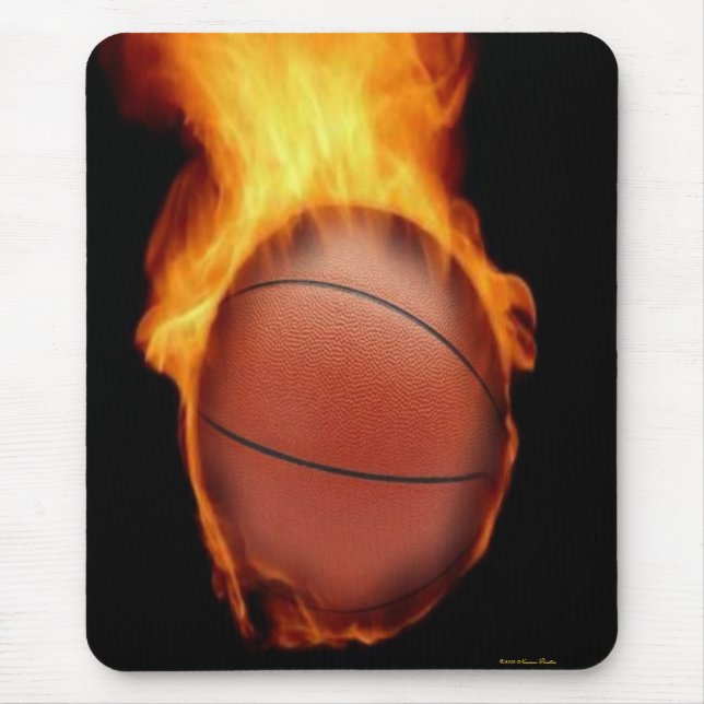 Basketboll på brandmätaren musmatta (Framsidan)