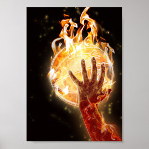 Basketboll på brandvärde Poster Pappert (projektio