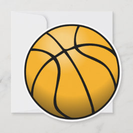 Basketboll på ett Grattis på födelsedagen-kort Kort