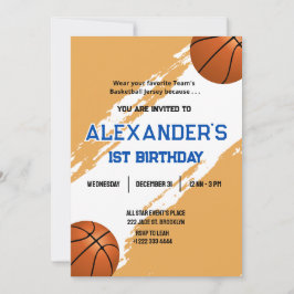 Basketboll på födelsedag Bash-inbjudan Inbjudningar