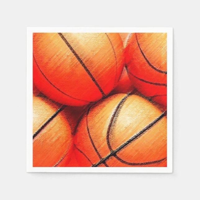 Basketboll Pappersservett (Framsidan)