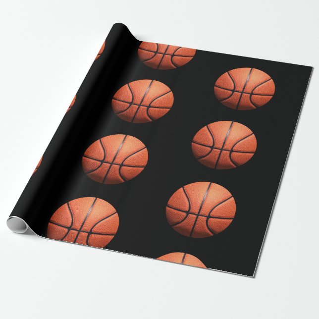 Basketboll Papprare Presentpapper (Utrullad)