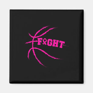 Basketboll Player Rosa Ribbon Magnet
