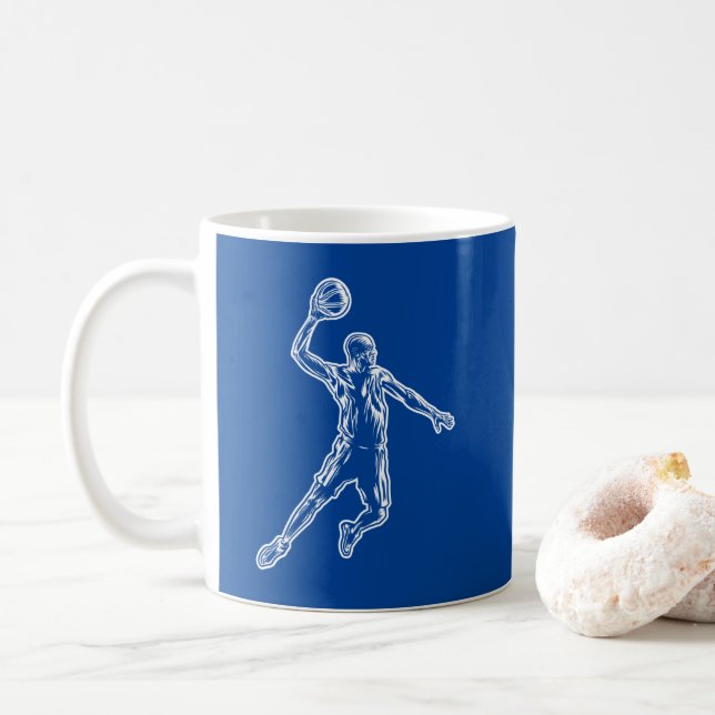 Basketboll Player Slam dunk Light Design Kaffemugg (Med munk)