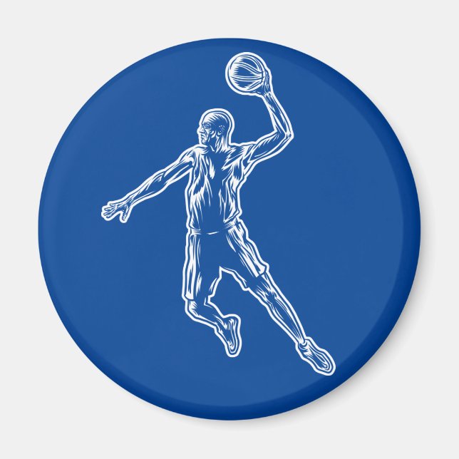 Basketboll Player Slam dunk Light Design Magnet (Framsidan)