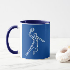 Basketboll Player Slam dunk Light Design Mugg
