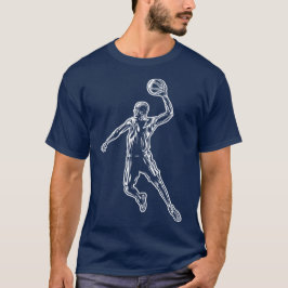 Basketboll Player Slam dunk Light Design T Shirt