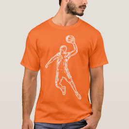 Basketboll Player Slam dunk Light Design T Shirt