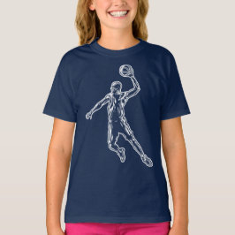 Basketboll Player Slam dunk Light Design T Shirt