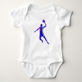 Basketboll Player Slam dunk, Red and Blue Design T Shirt