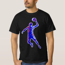 Basketboll Player Slam dunk, Red and Blue Design