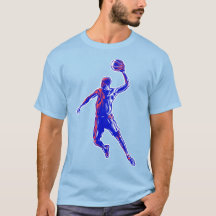 Basketboll Player Slam dunk, Red and Blue Design