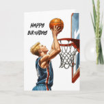 Basketboll Player Slam dunk Watercolor Birthday Kort<br><div class="desc">Med ditt favoritbasketboll fläkt på speciella dag med vårt slam-dunk-födelsedagskort! Det här kortet är en coola av en ung spelare som sjunker i ett skott. Det är en perfekt för ring drömmar kom sant. Anpassa meddelandet inuti om du vill lägga till den personliga beröringen. Det är en garanterad vinnare för...</div>