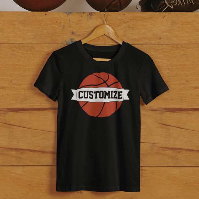 Basketboll Players & Coacher Anpassningsbar Team N T Shirt (Basketball team shirt with custom team name or text)