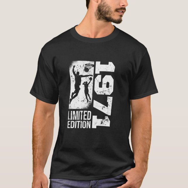 Basketboll Players Vintage, född 1971 T Shirt (Framsida)