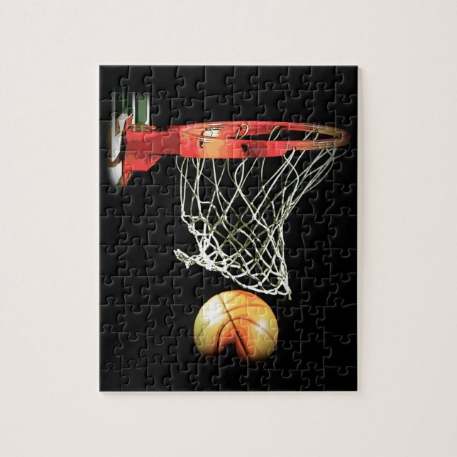 Basketboll - populär sportkonst pussel (Vertikal)