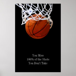 Basketboll Poster med poppsartikel Motivering Quot