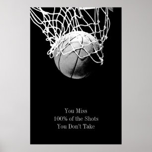 Basketboll Poster med poppsartikel Motivering Quot