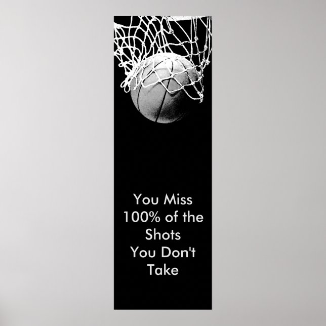 Basketboll Poster med poppsartikel Motivering Quot (Framsidan)