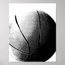 Basketboll Poster svartvita sportar Skriv ut