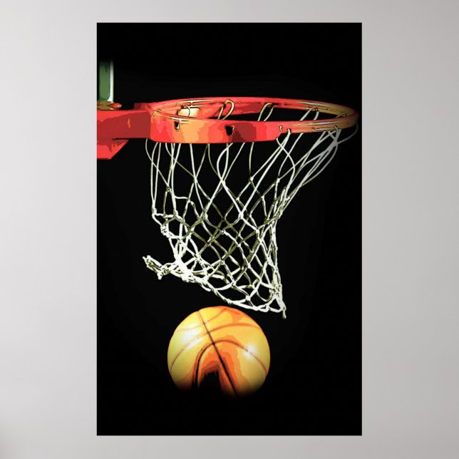 Basketboll Poster - unika moderna sportverk (Framsidan)