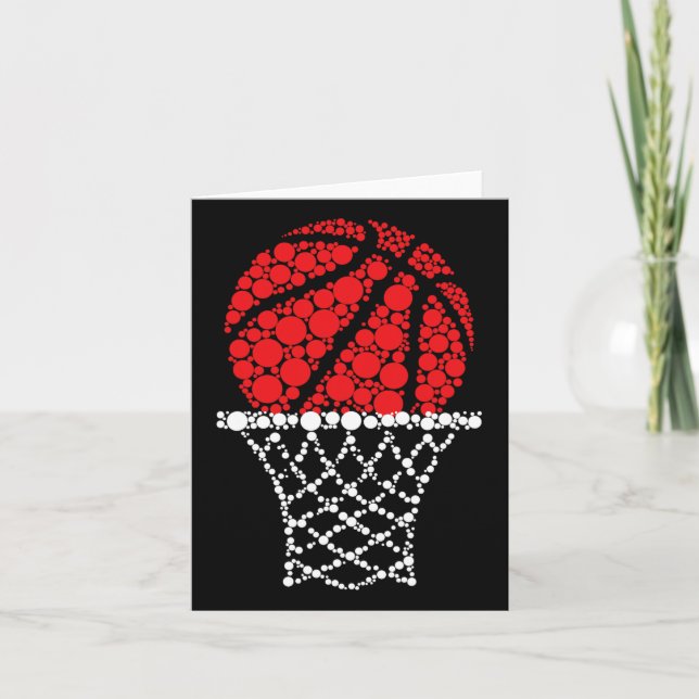 Basketboll prickar Glad prick dag för barn Man Kvi Kort (Framsida)
