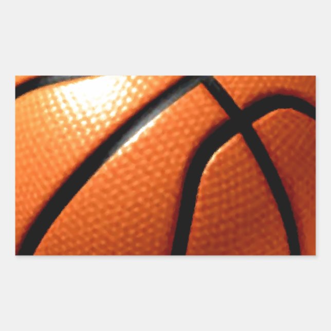 Basketboll Rektangulärt Klistermärke (Framsida)