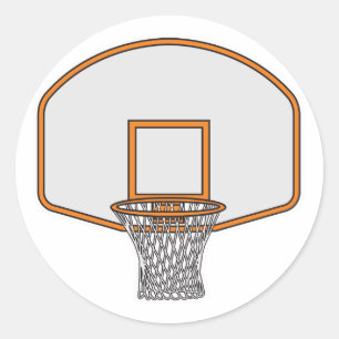 basketboll ring runt klistermärke