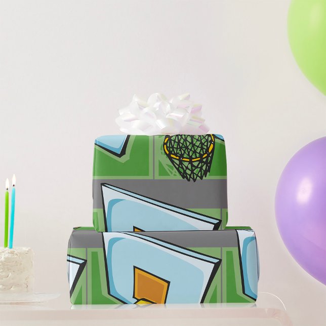 Basketboll Ring, sportbak och nät Presentpapper (Skapare uppladdad)