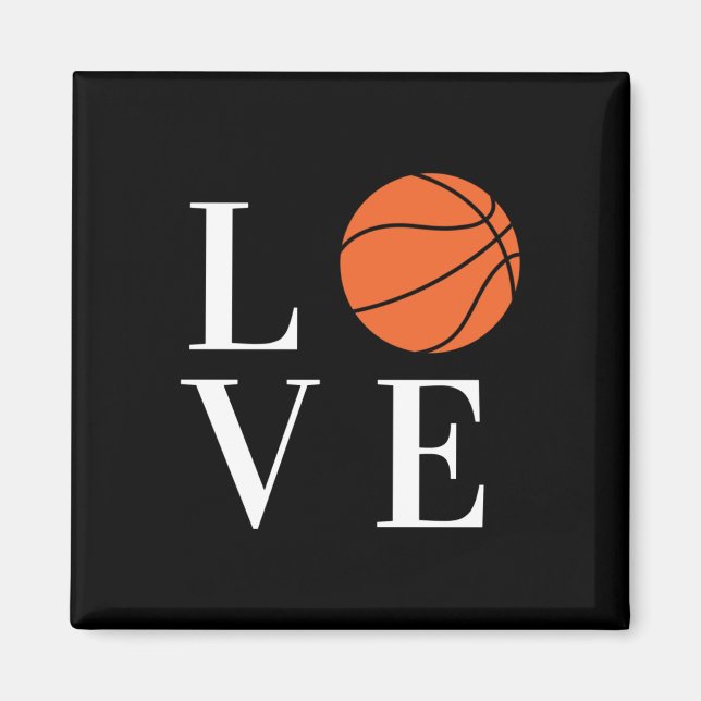 Basketboll ringer - Basketboll Älskare Magnet (Framsidan)
