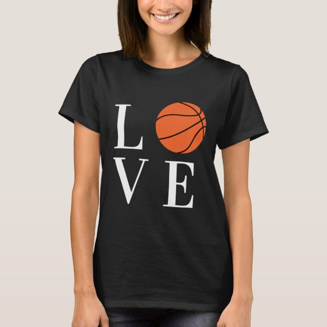 Basketboll ringer - Basketboll Älskare T Shirt (Framsida)
