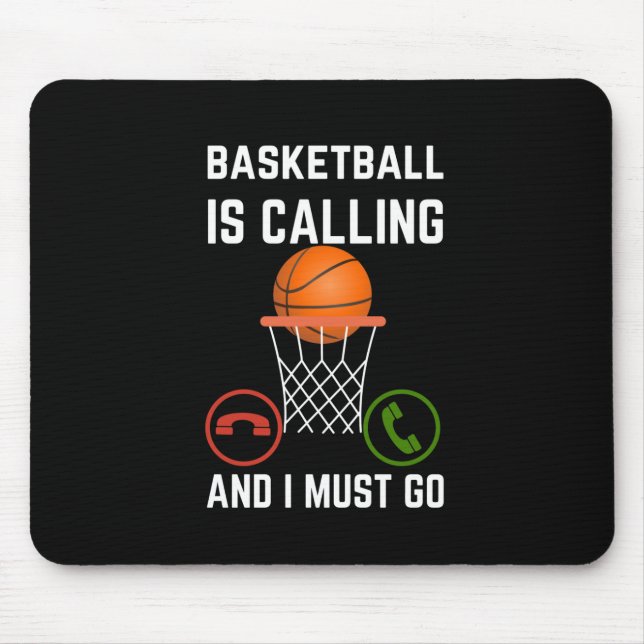 Basketboll ringer och jag måste gå1 musmatta (Framsidan)