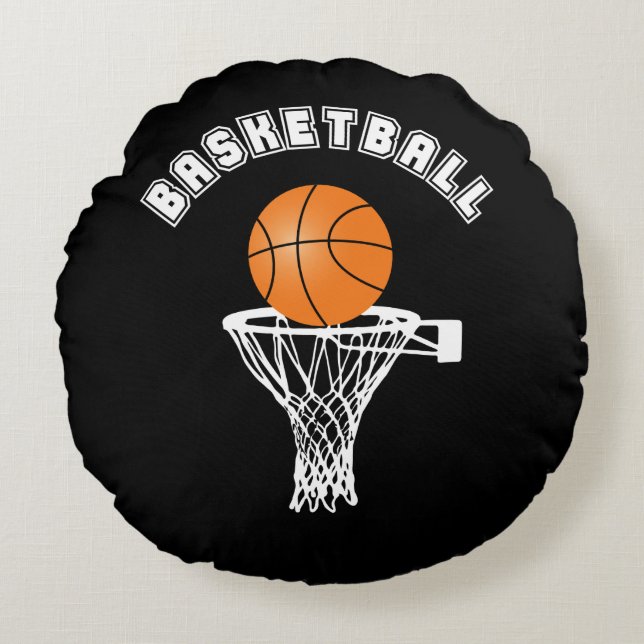 Basketboll Rund Kudde (Framsidan)