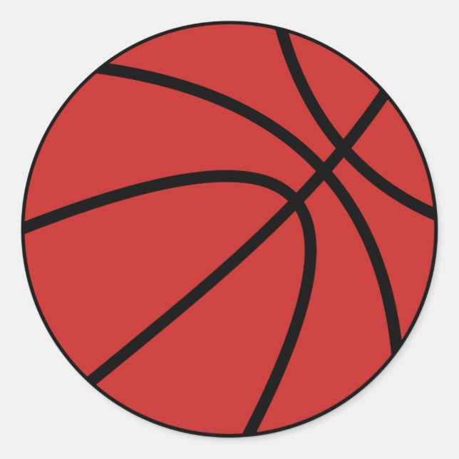 Basketboll Runt Klistermärke (Framsida)