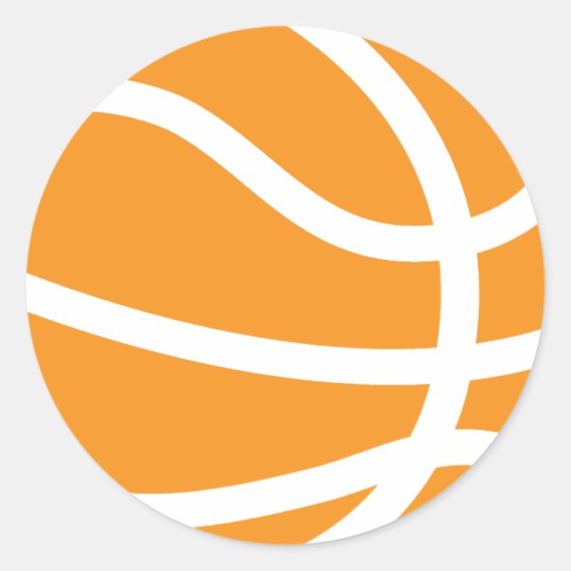 basketboll runt klistermärke (Framsida)