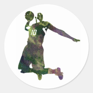 Basketboll Runt Klistermärke