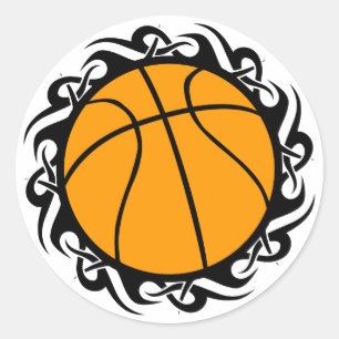 Basketboll. Runt Klistermärke