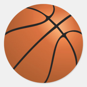 Basketboll Runt Klistermärke