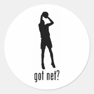 Basketboll Runt Klistermärke