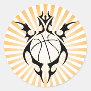 Basketboll. Runt Klistermärke