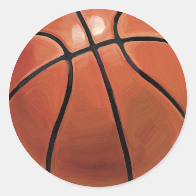 Basketboll Runt Klistermärke (Framsida)