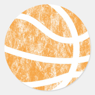 basketboll runt klistermärke