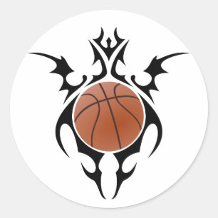Basketboll. Runt Klistermärke