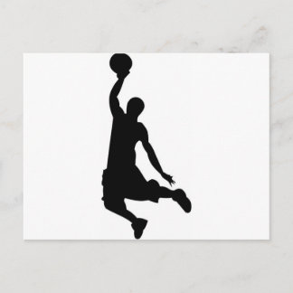 Basketboll silhouette vykort