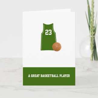 Basketboll - singlet med basketboll - födelsekort kort