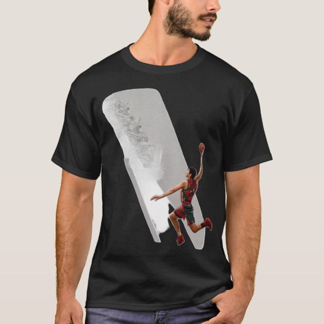 Basketboll Slam Dunk Grafisk T-Shirt (Framsida)