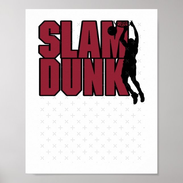 Basketboll Slam Dunk  Poster (Framsidan)