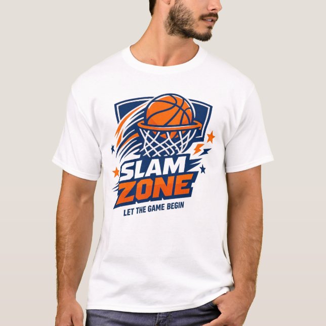Basketboll Slam Zone T Shirt (Framsida)