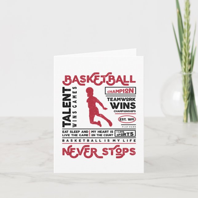 Basketboll slutar aldrig kort (Framsida)